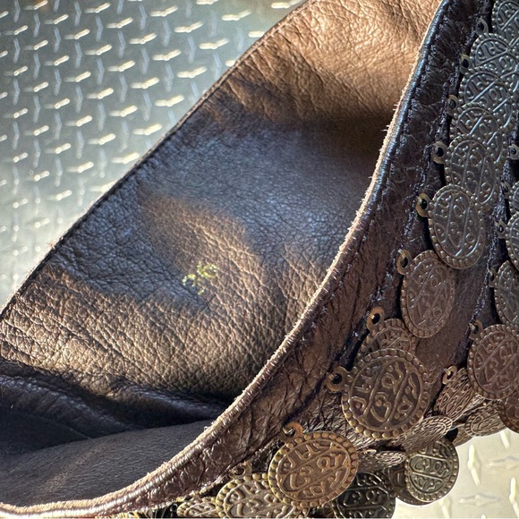 Kurt Geiger Vintage Leather Coin Heeled Boots in Brown 36 - Picture 5 of 5